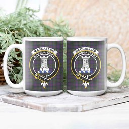 ScosTee Shop Scottish MacCallum of Berwick Crest Tartan Ceramic Mug