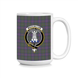 ScosTee Shop Scottish MacCallum of Berwick Crest Tartan Ceramic Mug