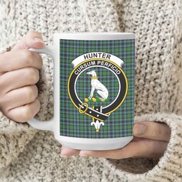 ScosTee Shop Scottish Hunter of Peebleshire Ancient Crest Tartan Ceramic Mug
