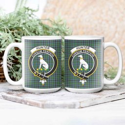 ScosTee Shop Scottish Hunter of Peebleshire Ancient Crest Tartan Ceramic Mug