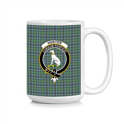 ScosTee Shop Scottish Hunter of Peebleshire Ancient Crest Tartan Ceramic Mug