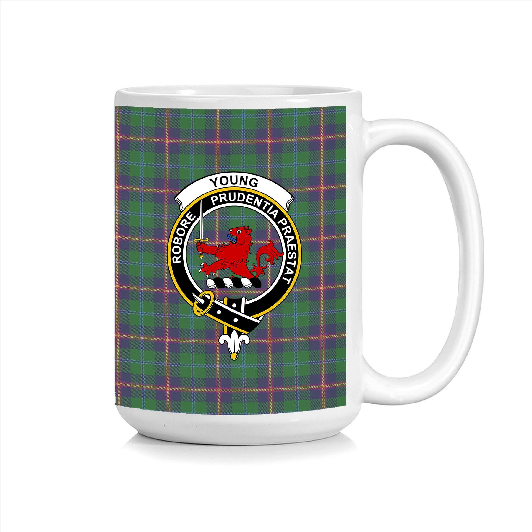 ScosTee Shop Scottish Young Crest Tartan Ceramic Mug