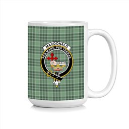ScosTee Shop Scottish MacDonald Lord of the Isles Hunting SC Crest Tartan Ceramic Mug