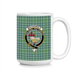 ScosTee Shop Scottish MacDonald Lord of the Isles Hunting Ancient Crest Tartan Ceramic Mug