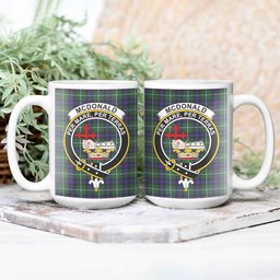 ScosTee Shop Scottish McDonald of the Isles Hunting Modern Crest Tartan Ceramic Mug