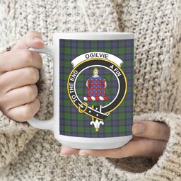 ScosTee Shop Scottish Ogilvie of Inverarity VS 2 Crest Tartan Ceramic Mug
