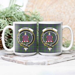 ScosTee Shop Scottish Ogilvie of Inverarity VS 2 Crest Tartan Ceramic Mug
