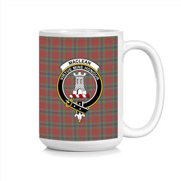 ScosTee Shop Scottish MacLean of Duart Crest Tartan Ceramic Mug