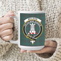 ScosTee Shop Scottish McLean of Duart Hunting Modern Crest Tartan Ceramic Mug