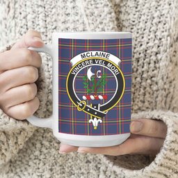 ScosTee Shop Scottish McLaine of Lochbuie Hunting Modern Crest Tartan Ceramic Mug