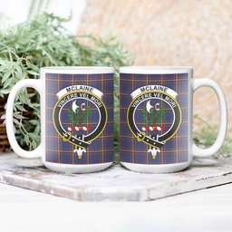 ScosTee Shop Scottish McLaine of Lochbuie Hunting Modern Crest Tartan Ceramic Mug
