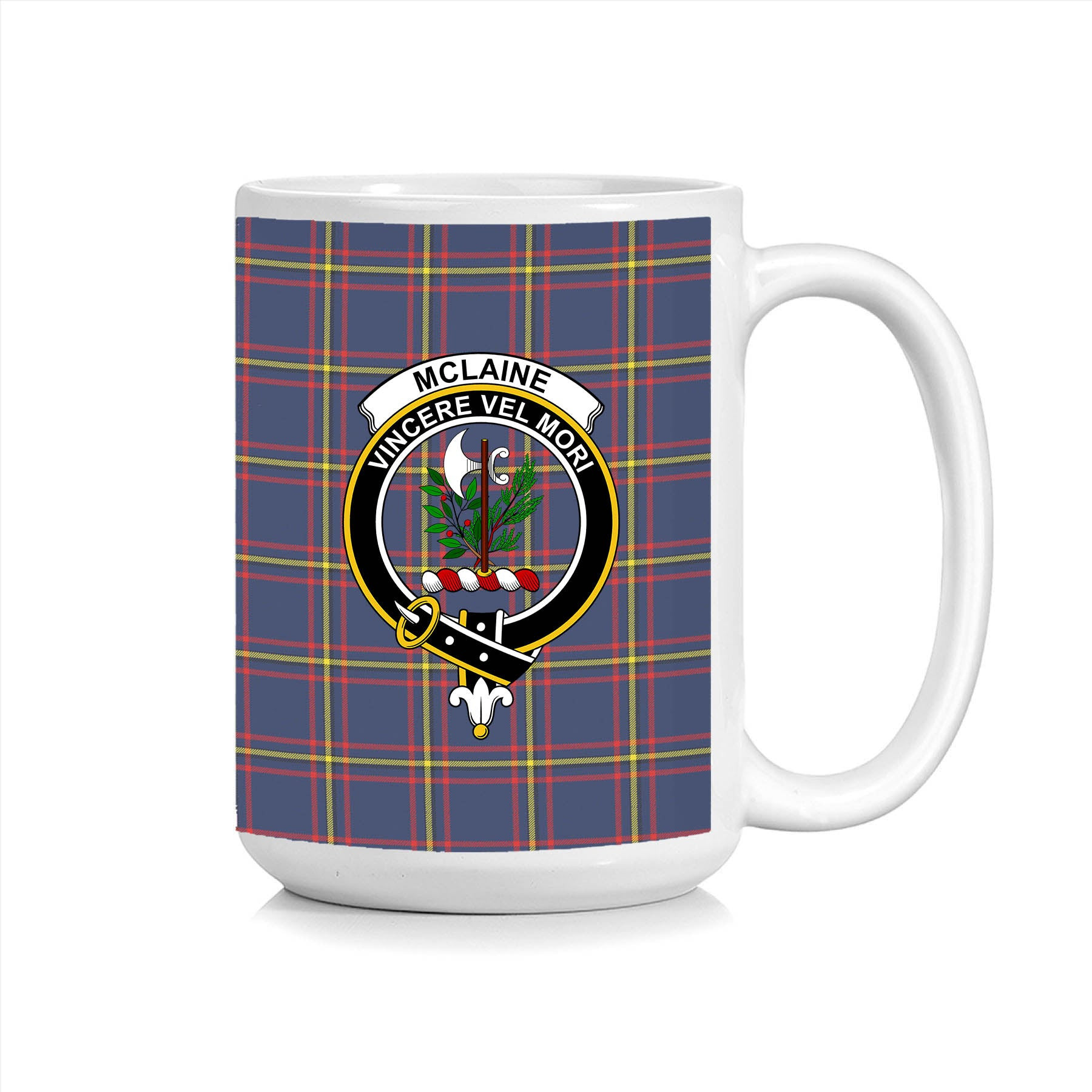 ScosTee Shop Scottish McLaine of Lochbuie Hunting Modern Crest Tartan Ceramic Mug