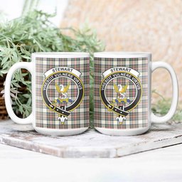 ScosTee Shop Scottish Stewart Dress Modern SC Crest Tartan Ceramic Mug