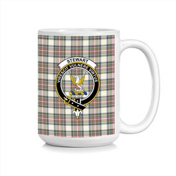 ScosTee Shop Scottish Stewart Dress Modern SC Crest Tartan Ceramic Mug