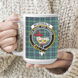 ScosTee Shop Scottish McDonald of the Isles Hunting Ancient Crest Tartan Ceramic Mug