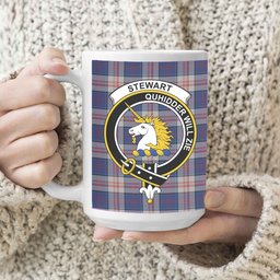 ScosTee Shop Scottish Stewart of Appin Hunting Dress Crest Tartan Ceramic Mug