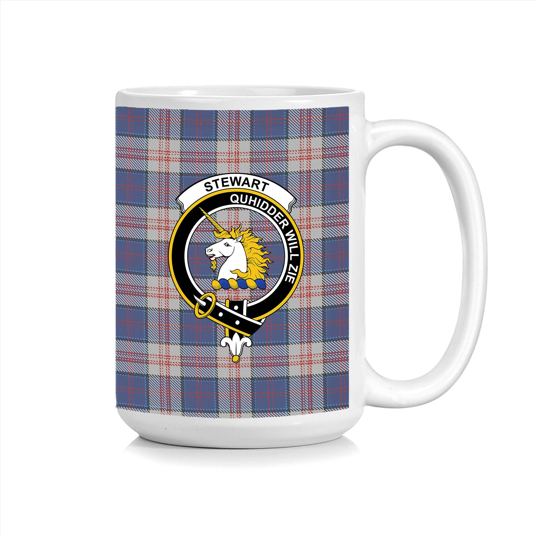 ScosTee Shop Scottish Stewart of Appin Hunting Dress Crest Tartan Ceramic Mug