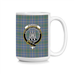 ScosTee Shop Scottish Strange of Balkaskie Modern Crest Tartan Ceramic Mug