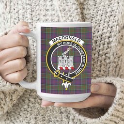 ScosTee Shop Scottish MacDonald of Clan Ranald Modern Crest Tartan Ceramic Mug