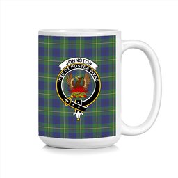 ScosTee Shop Scottish Johnston of Caskieben Modern Crest Tartan Ceramic Mug