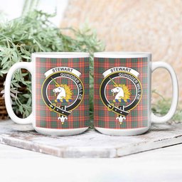 ScosTee Shop Scottish Stewart of Appin Ancient Crest Tartan Ceramic Mug