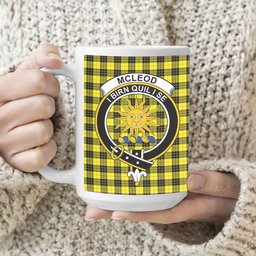 ScosTee Shop Scottish McLeod of Lewis Modern Crest Tartan Ceramic Mug