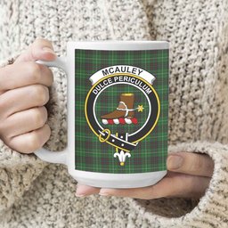 ScosTee Shop Scottish McAuley of Lewis Crest Tartan Ceramic Mug