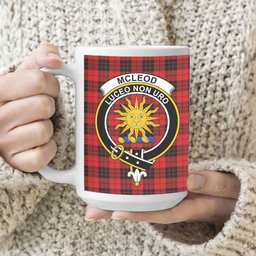 ScosTee Shop Scottish McLeod of Raasay Modern Crest Tartan Ceramic Mug