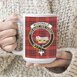 ScosTee Shop Scottish McDonald of Ardnamurchan Modern Crest Tartan Ceramic Mug