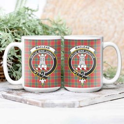 ScosTee Shop Scottish MacLean of Duart Modern Crest Tartan Ceramic Mug