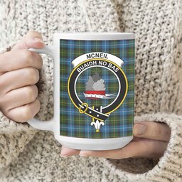 ScosTee Shop Scottish McNeil of Barra Crest Tartan Ceramic Mug