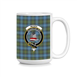 ScosTee Shop Scottish McNeil of Barra Crest Tartan Ceramic Mug