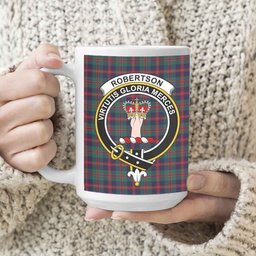 ScosTee Shop Scottish Robertson of Struan Modern Crest Tartan Ceramic Mug