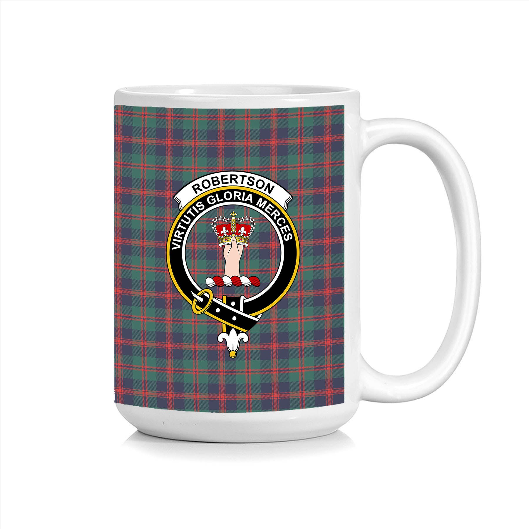ScosTee Shop Scottish Robertson of Struan Modern Crest Tartan Ceramic Mug