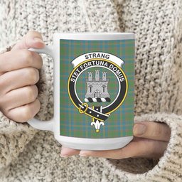ScosTee Shop Scottish Strang of Balkaskie Ancient Crest Tartan Ceramic Mug