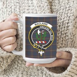ScosTee Shop Scottish MacLaine of Lochbuie Hunting Crest Tartan Ceramic Mug