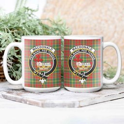 ScosTee Shop Scottish MacDonald of Kingsburgh Modern Crest Tartan Ceramic Mug