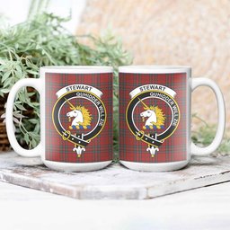 ScosTee Shop Scottish Stewart of Appin VS Crest Tartan Ceramic Mug