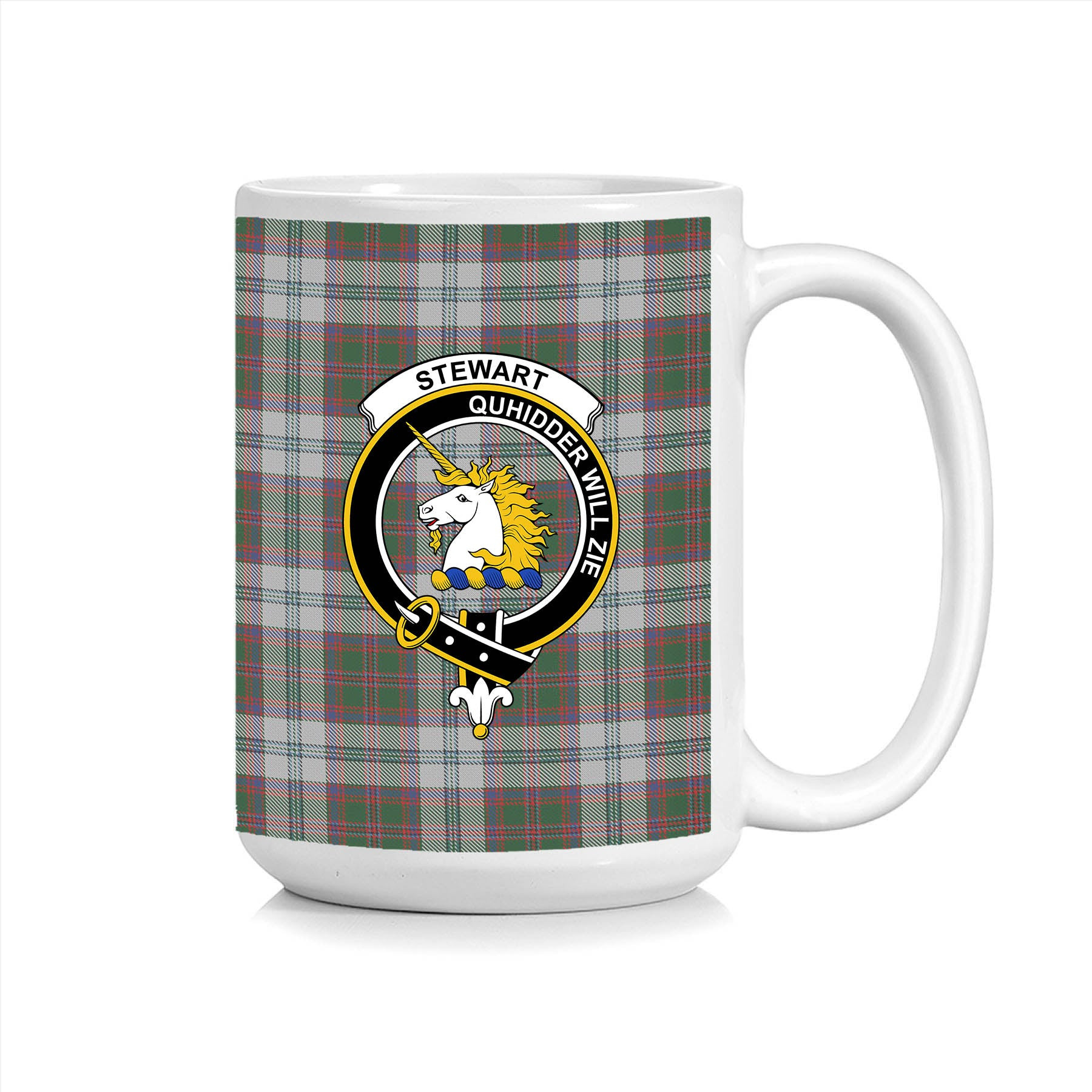 ScosTee Shop Scottish Stewart of Appin Dress Crest Tartan Ceramic Mug