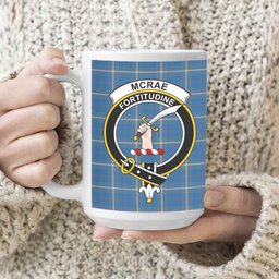 ScosTee Shop Scottish McRae of America Ancient Crest Tartan Ceramic Mug