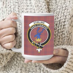 ScosTee Shop Scottish Stirling of Keir Ancient Crest Tartan Ceramic Mug