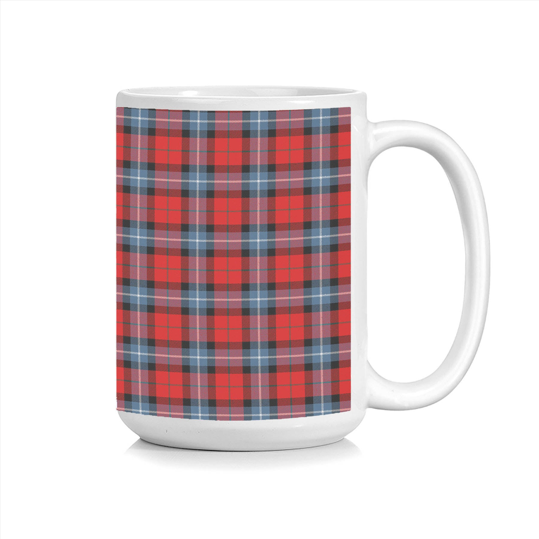 ScotsTee Shop Scottish Baillie of Polkemmet Red Modern Tartan Ceramic Mug