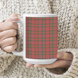 ScotsTee Shop Scottish Brown of Castledean (Broun of Castledean) Ancient Tartan Ceramic Mug