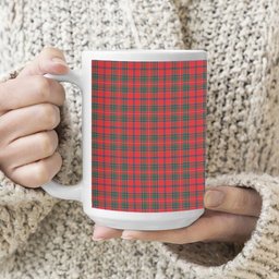 ScotsTee Shop Scottish Brown of Castledean (Broun of Castledean) Modern Tartan Ceramic Mug
