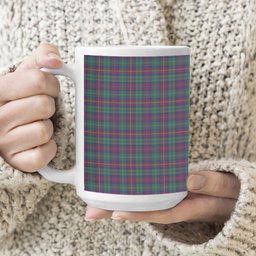 ScotsTee Shop Scottish Cairns of Finavon Modern Tartan Ceramic Mug