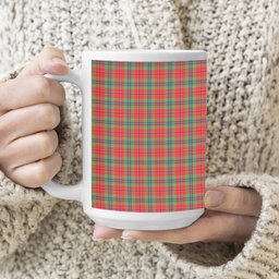 ScotsTee Shop Scottish MacLean of Duart Modern Tartan Ceramic Mug