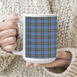 ScotsTee Shop Scottish Lang of Sherbrooke Ancient Clan Tartan Ceramic Mug