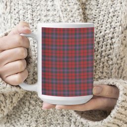 ScotsTee Shop Scottish Kelly of Sleat Red Tartan Ceramic Mug