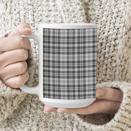 ScotsTee Shop Scottish Scott B&W 1850 Tartan Ceramic Mug