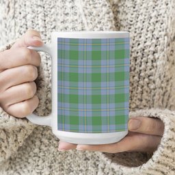 ScotsTee Shop Scottish Irvine of Bonshaw Ancient Tartan Ceramic Mug